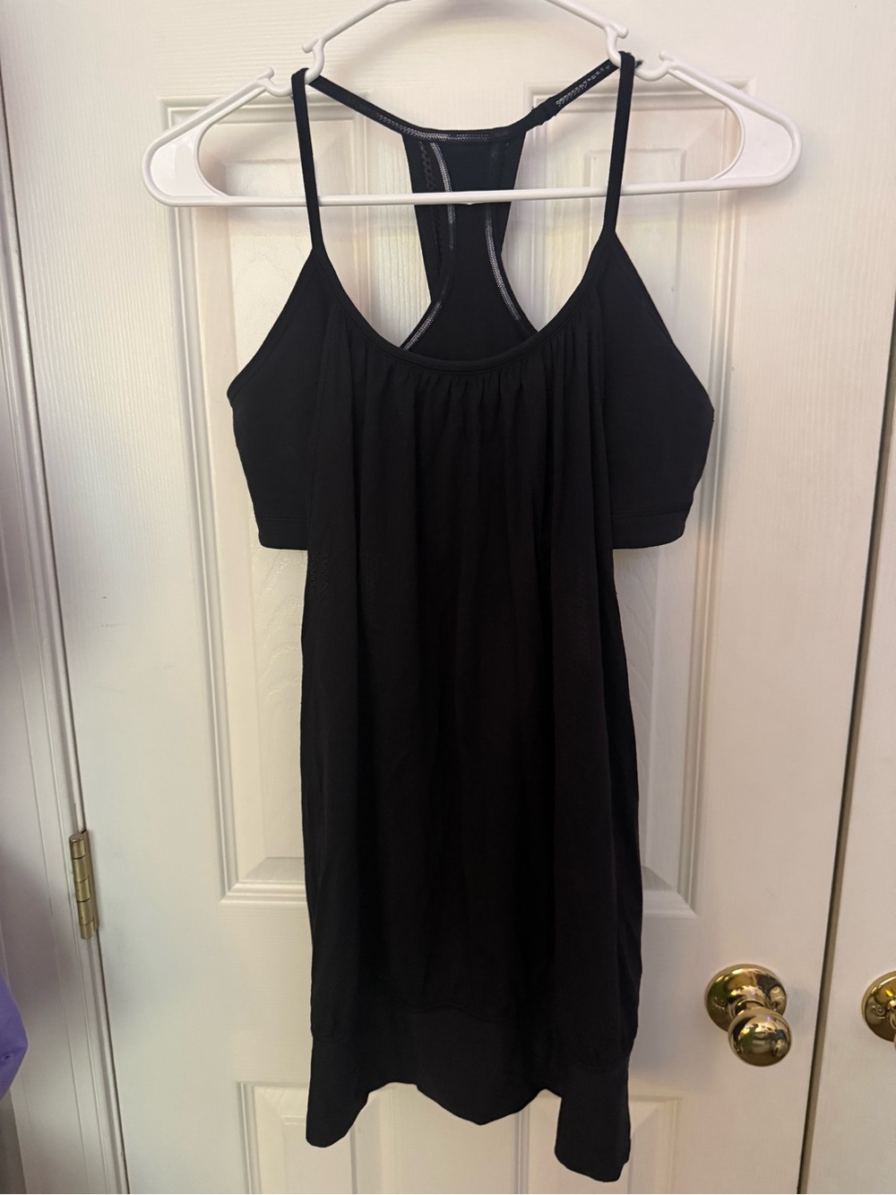 lululemon athletica Black Cold-Shoulder Racerback Tank